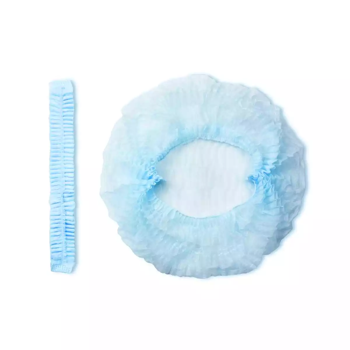 Шапочка Шарлотта (клип), материал смс 14г/м2, нестерильная, голубая, с РУ