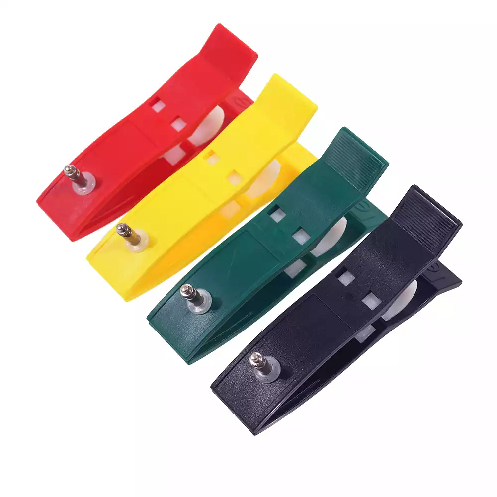 Электроды для ЭКГ, клеммы на конечности, взрослые, с винтом и зажимом, БЕЗ серебра, упаковка 4 шт, многоразовые