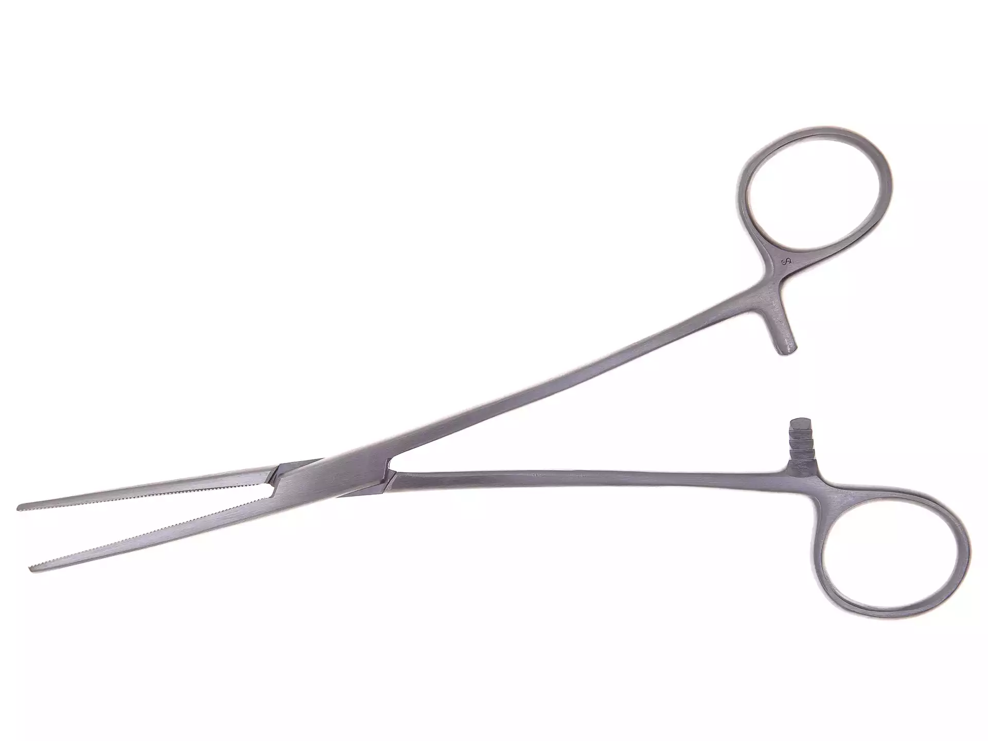 Зажим 17-254, кровоостанавливающий, зубчатый, прямой №2, длина 200мм, аналог З-32