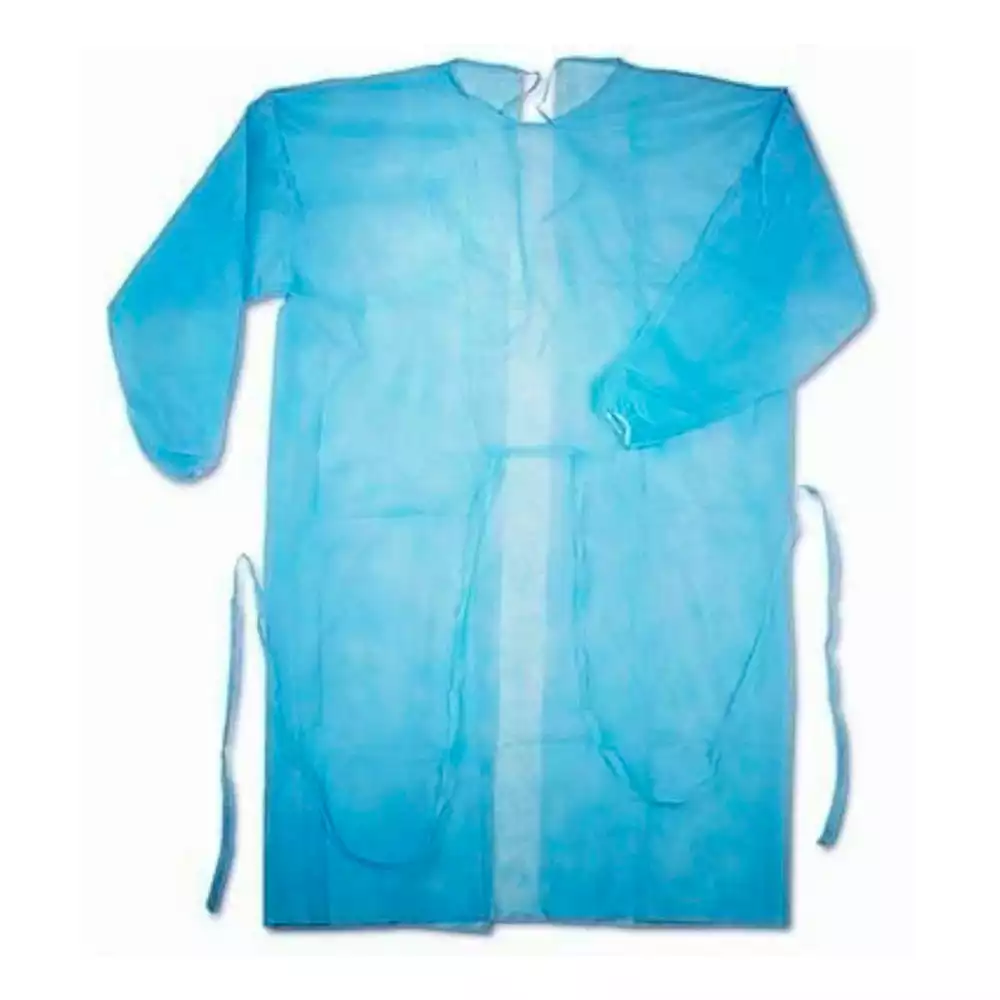 Халат хирургический ЕВРО, длина 140см, материал СМС 42/м2, размер 52-54, рукав на резинке, стерильный