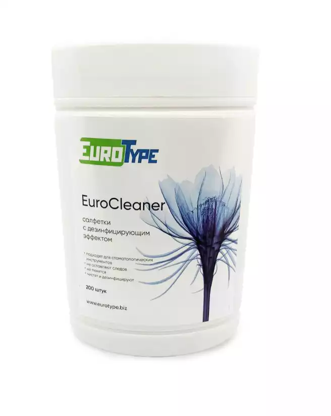 Салфетки антибактериальные влажные EuroCleaner 200 шт EuroType